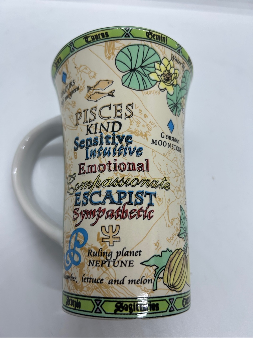 Pisces Astrology Zodiac Sign Ceramic Coffee Mug February 19 / March 20 - Picture 5 of 11